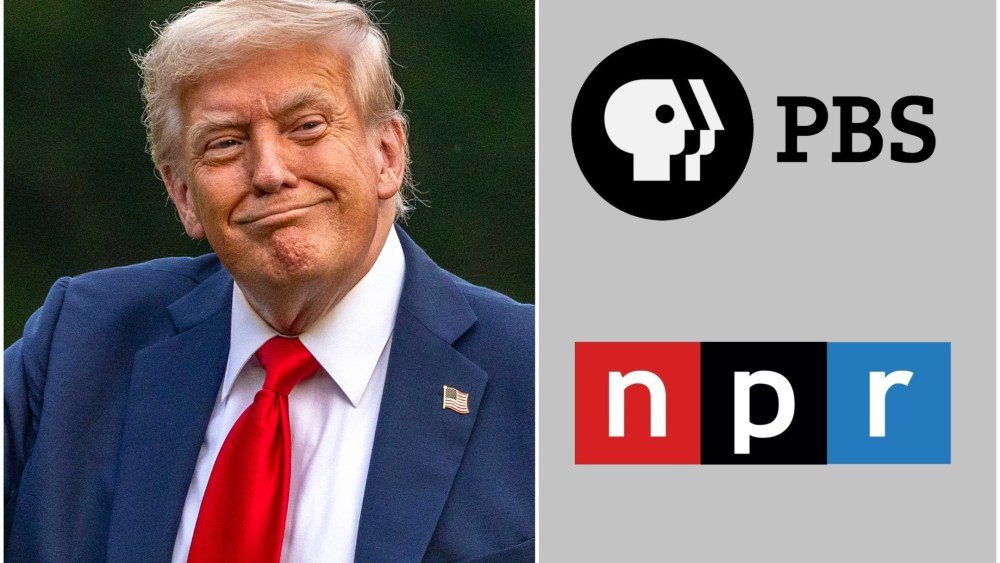 Imagem de capa para Trump celebra aprovação de corte de fundos da PBS e NPR, ameaçando estações locais