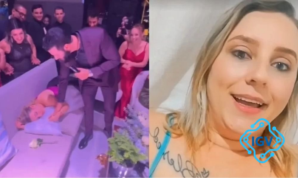 Imagem de capa para Marcela adormece durante show de Gusttavo Lima em casamento de Eder Militão e viraliza