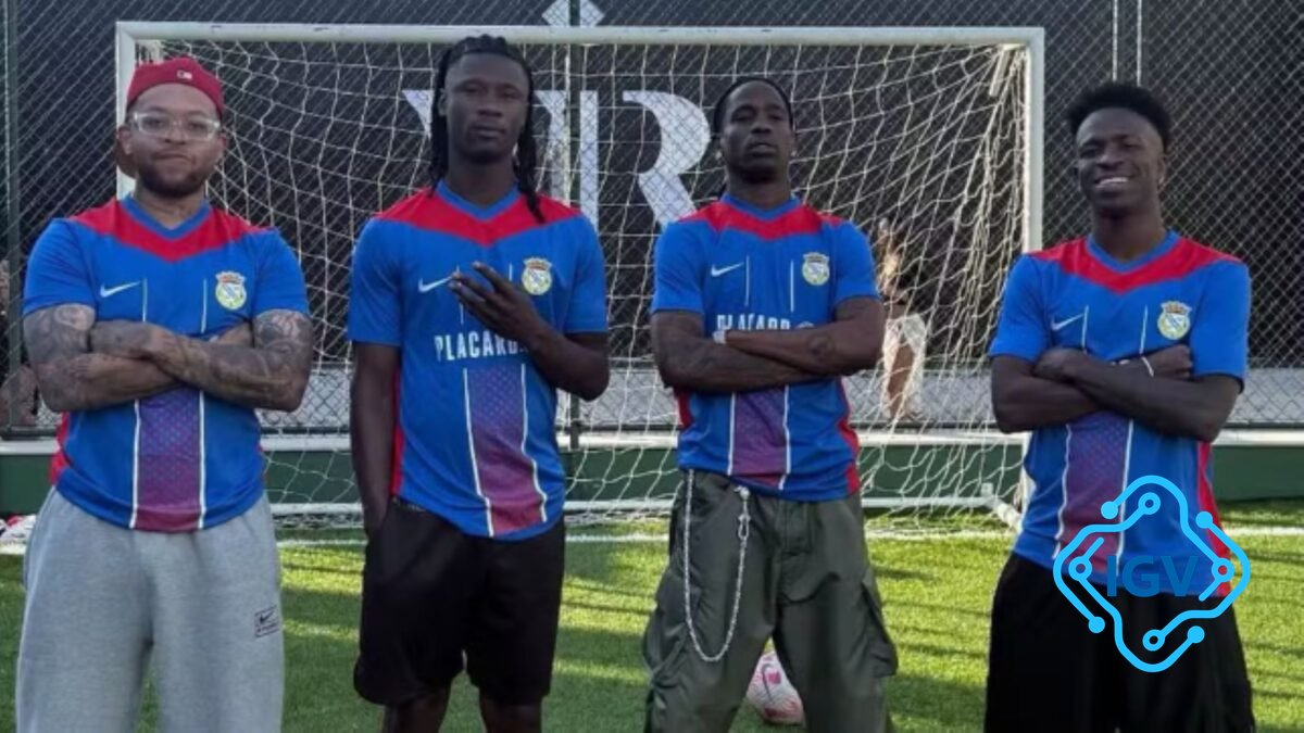 Imagem de capa para Vini Jr. promove campanha do Alverca com Travis Scott e Camavinga